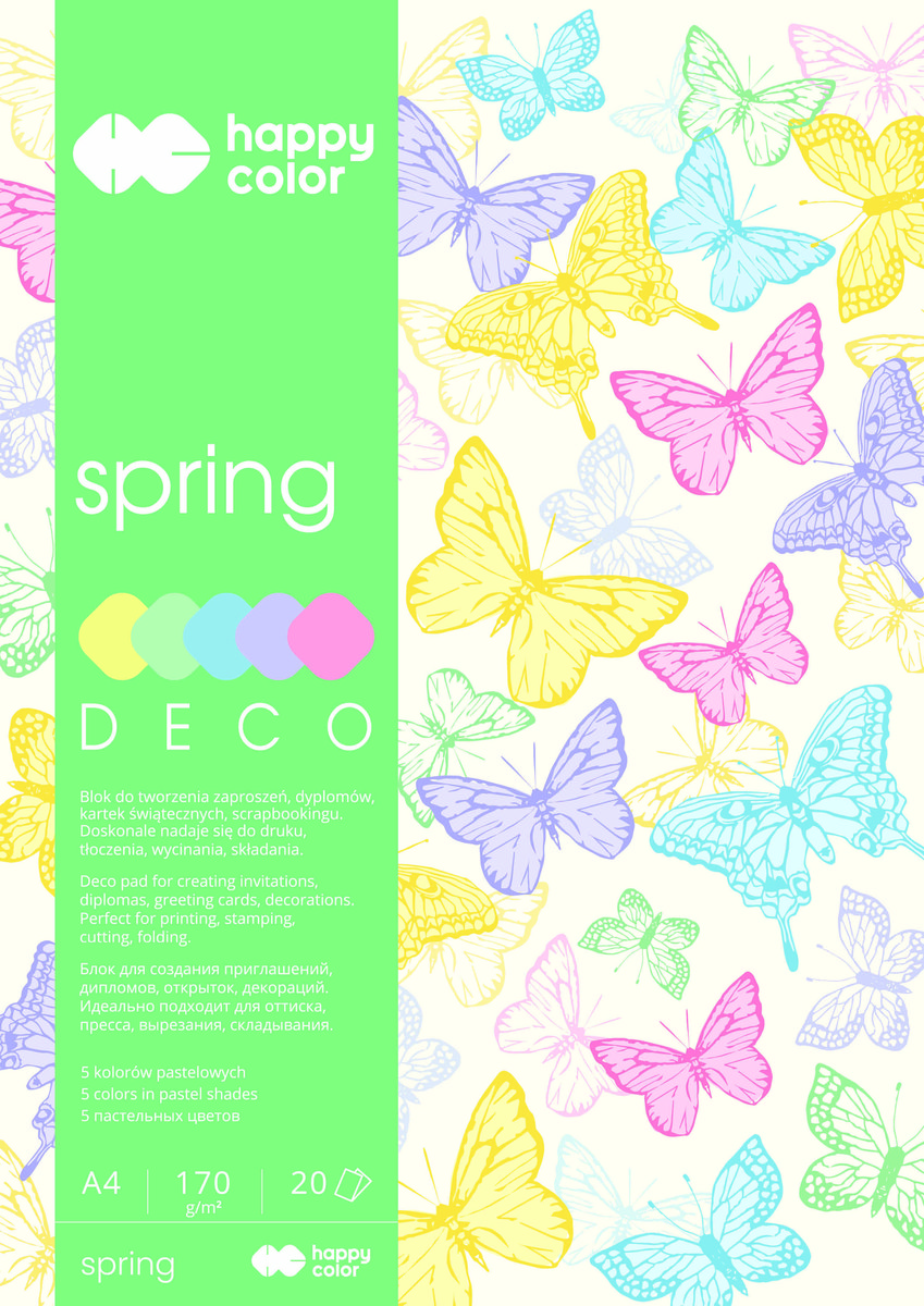 GDD Blok A4/20K Deco Spring 170g HAPPY COLOR