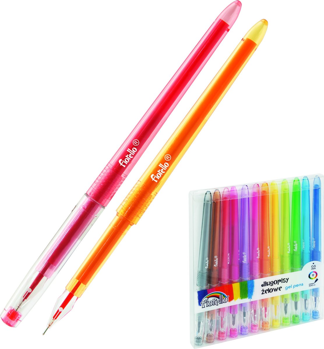 Carioca Długopisy żelowe 12 kolorów FIORELLO