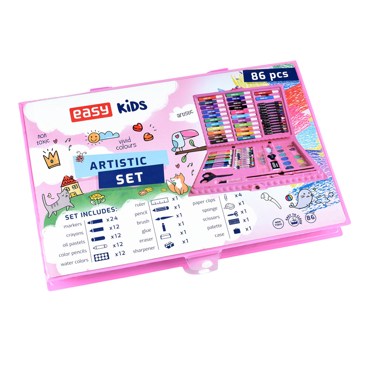 Zestaw artystyczny dla dzieci- ART SET-86 elementów