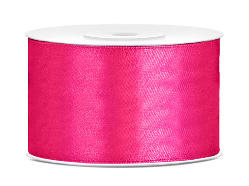 PartyDeco Tasiemka satynowa, różowa ciemna, 38 mm / 25 m TS38-006