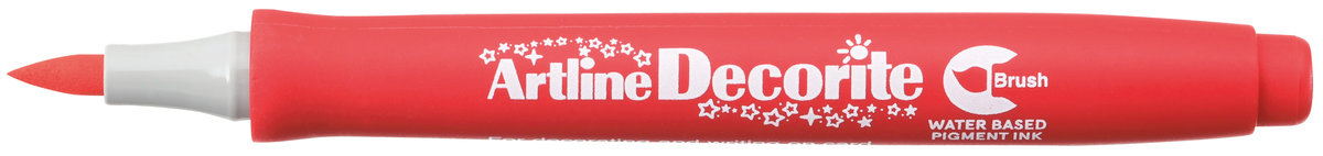 Artline SHACHIHATA Marker permanentny z końcówką pędzelkową Decorite BRUSH AR-035 red 9556