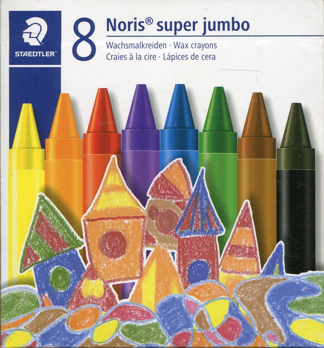 Staedtler Kredki woskowe 8 kolorów super jumbo Noris Club