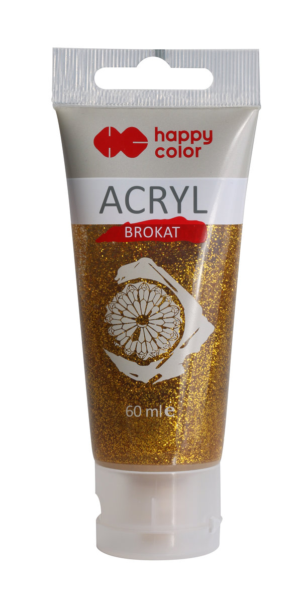 Happy Color Brokat akrylowy 60ml złoty