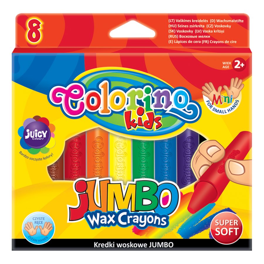 Colorino Kredki świecowe Jumbo 8 kolorów 34746PTR