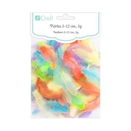 Ozdobne piórka 5 g - mix pastelowy
