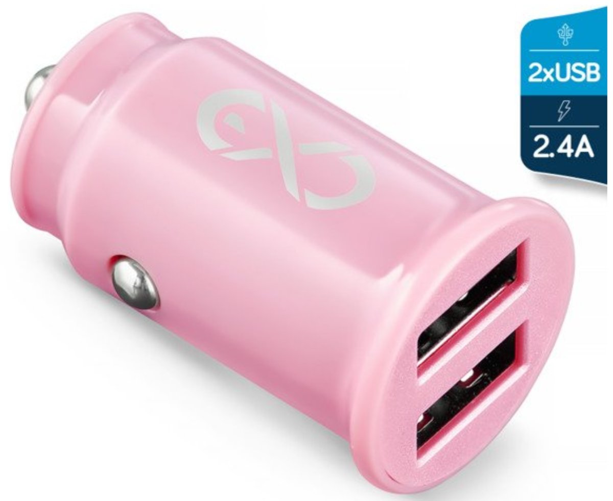 Ładowarka samochodowa EXC Cute, 2.4 A, 2xUSB