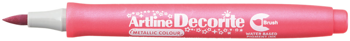Artline SHACHIHATA Marker permanentny z końcówką pędzelkową Decorite BRUSH AR-035 metallic pink 9551