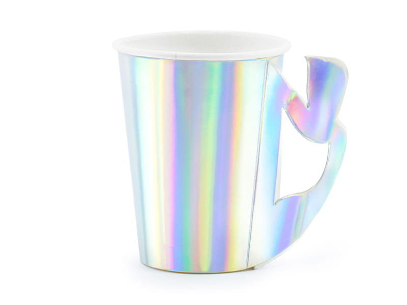 Party Deco Kubeczki urodzinowe Syrenka opalizujące - 220 ml - 6 szt. KPP43-017