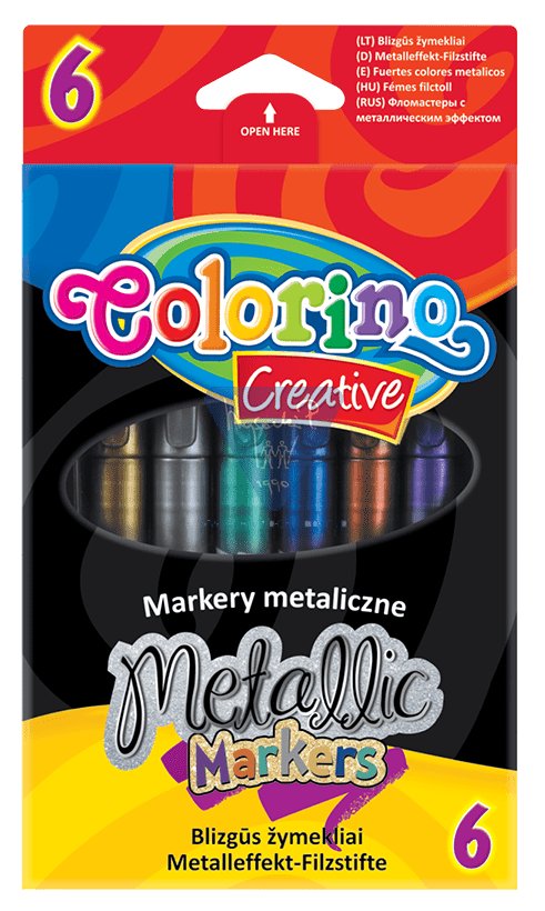 Colorino Flamastry 6 kolorów metalizowane