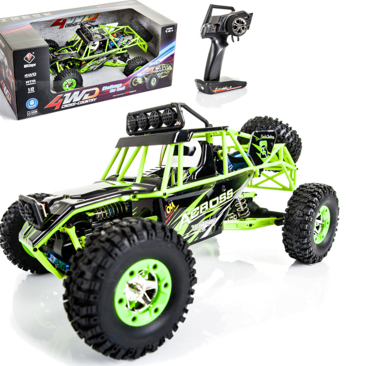 WL Toys Samochód RC 12428 2.4G 4WD 1:12 LED KX9646