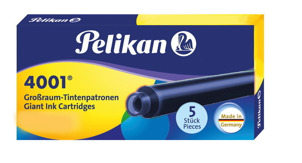 Pelikan NABOJE DŁUGIE GTP NIEBIESKO-CZARNE 5szt