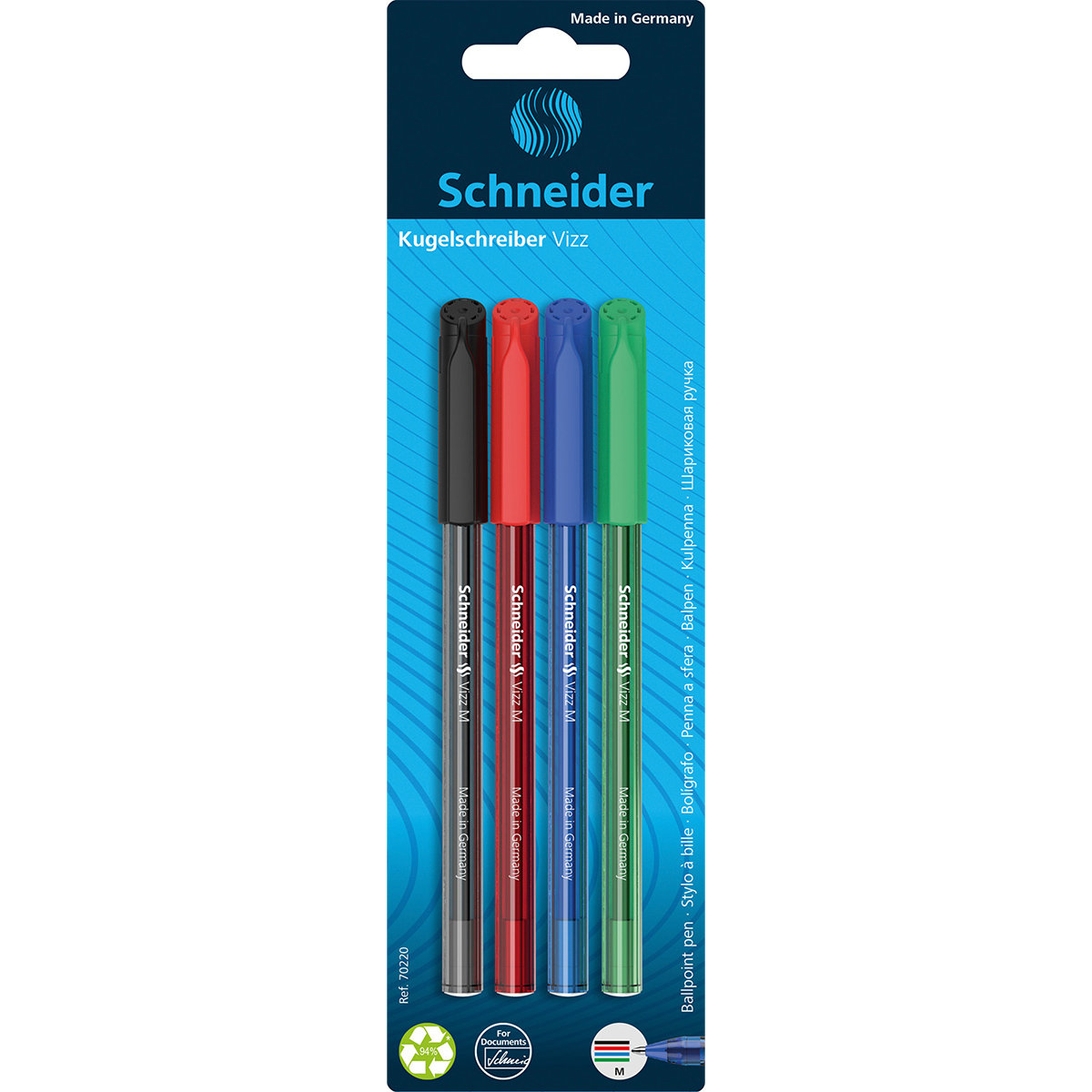 Schneider Długopis VIZZ M 4szt. blister mix kolorów twm_973415