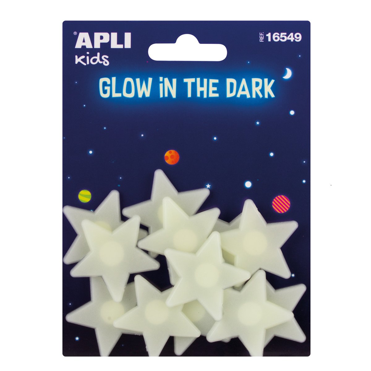 Apli Kids Fluorescencyjne naklejki Apli Kids - Małe Gwiazdki 12 sztuk