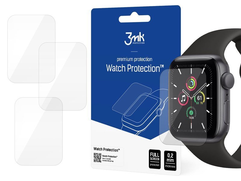 Apple Watch SE 40 mm Folia ochronna 3 szt - 3mk Watch Protection ARC+ RATY | GRATIS WYSYŁKA | GRATIS ZWROT DO  1 ROKU | 100% ORYGINAŁ!!