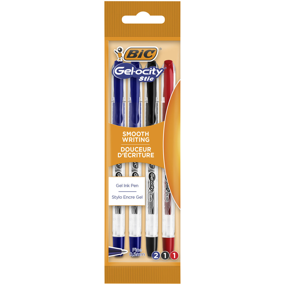 Długopis Żelowy Bic Gel-Ocity Stic 0.5Mm Ast Pouch 4Szt
