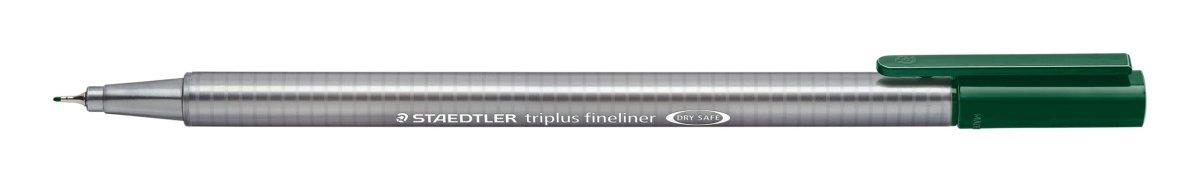 Staedtler, Cienkopis trójkątny triplus, zielony ziemi, 0.3 mm