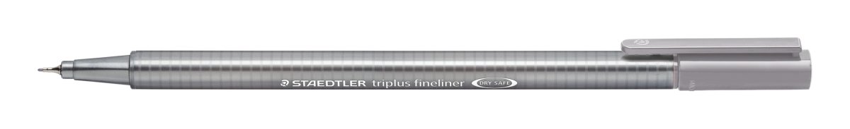 Staedtler, Cienkopis trójkątny triplus, ciemny szary, 0.3 mm