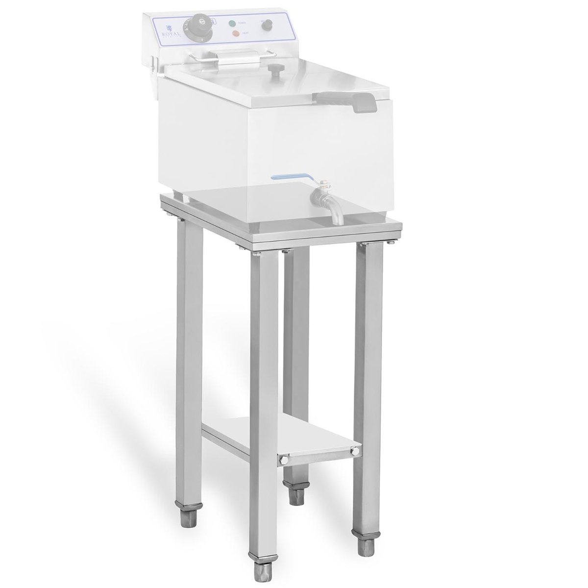 Royal Catering Podstawa pod frytownicę - 150 kg - 41 x 29 cm - stal nierdzewna RCSF-15E RCSF-15E