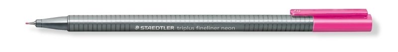 Staedtler, Cienkopis trójkątny triplus, różowy neon, 0.3 mm