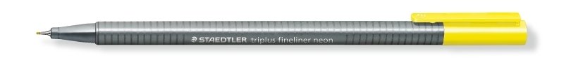 Staedtler, Cienkopis trójkątny triplus, żółty neon, 0.3 mm