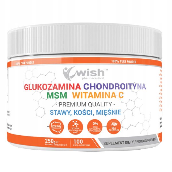 Wish Glukozamina Chondroityna Msm Witamina C 250g