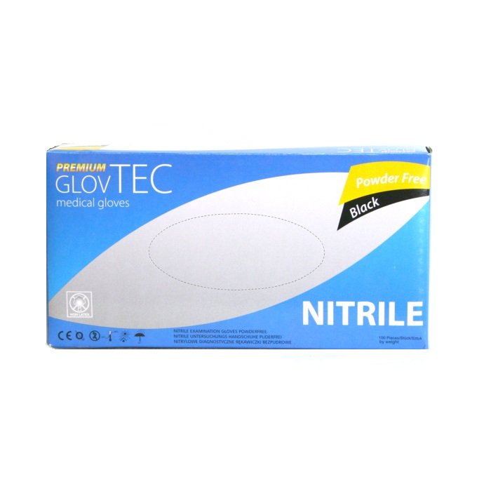 GlovTec GlovTec Rękawiczki nitrylowe czarne M