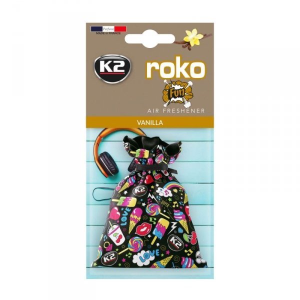 K2 Modny odświeżacz powietrza w woreczku ROKO FUN WANILIA 25g V827F V827F