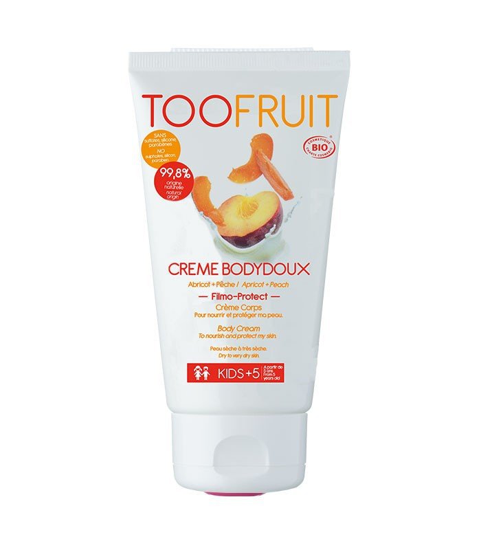 Toofruit, Odżywczy balsam do ciała dla dzieci, BRZOSKWINIA I MORELA,  chroni i odżywia, dla suchej skóry, 150ml