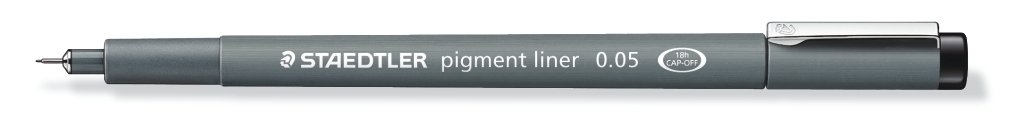 Staedtler Pigment Liner 308  Kalibrowana końcówka filcu, czarny 0.05 mm 308-0.05