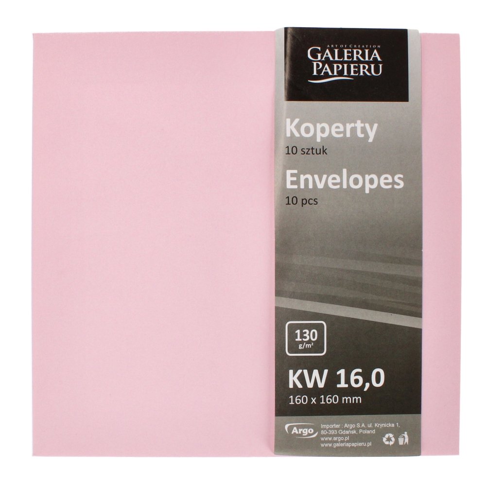 Galeria Papieru Koperty 160x160 różowe satyna gładkie 130g (10)