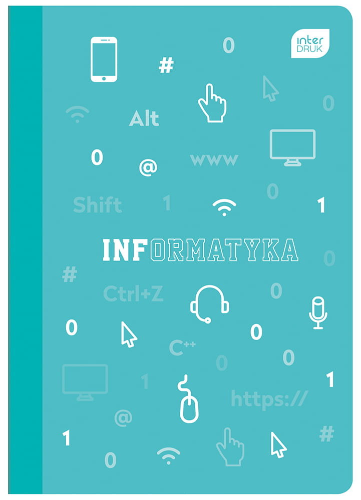 Interdruk Zeszyt A5/60k kratka Informatyka Pp Int Fol A 10