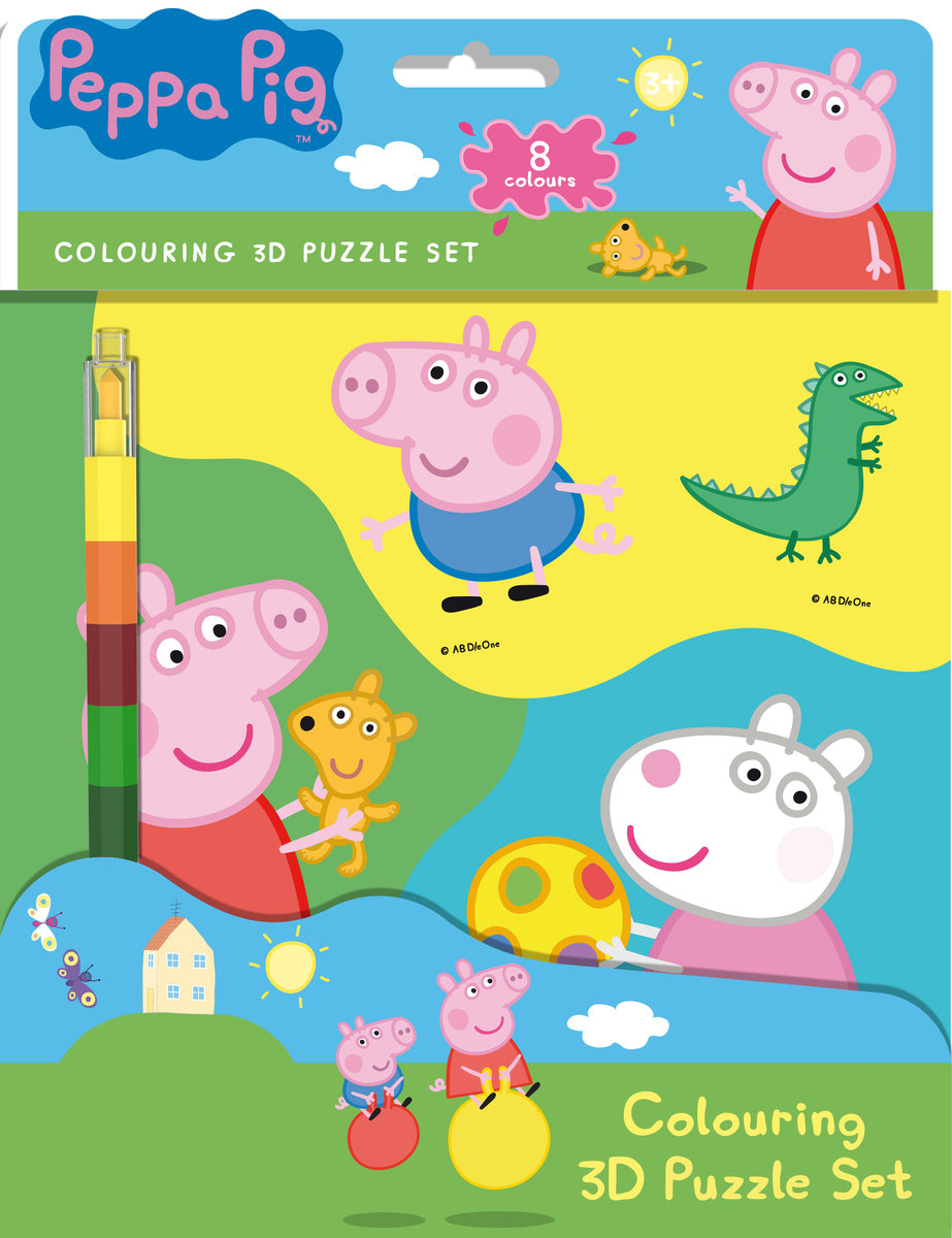 Puzzle 3D do kolorowania, Peppa Pig