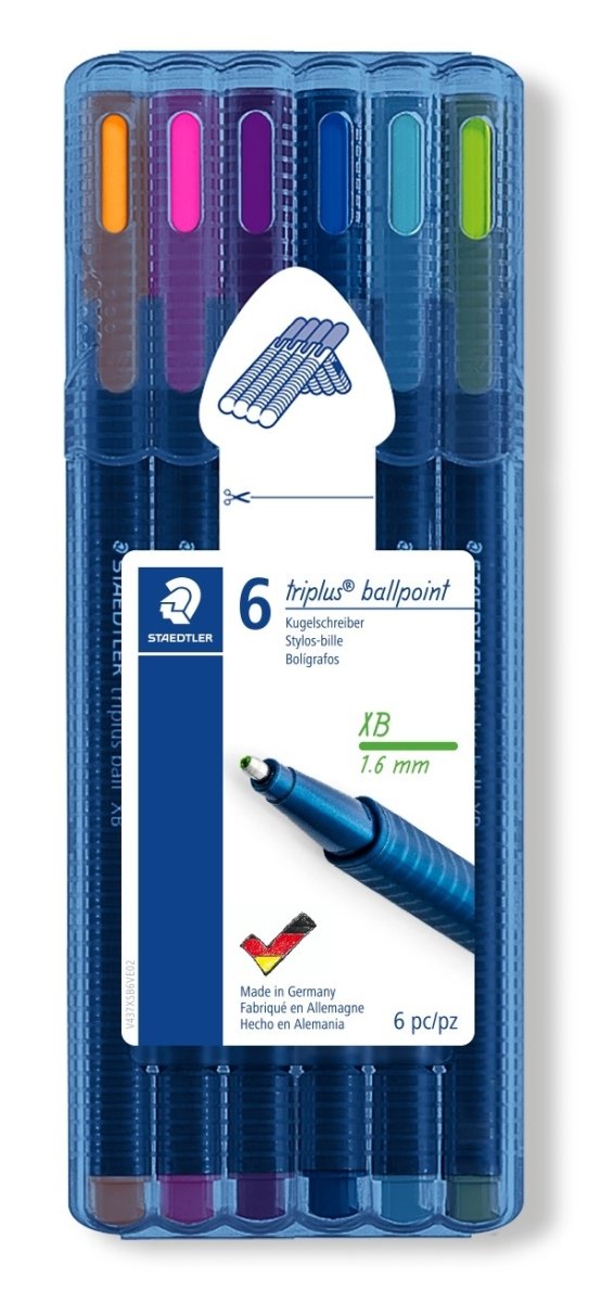 Staedtler ball point Pen triplus ball 437 XB, 6er Kabura