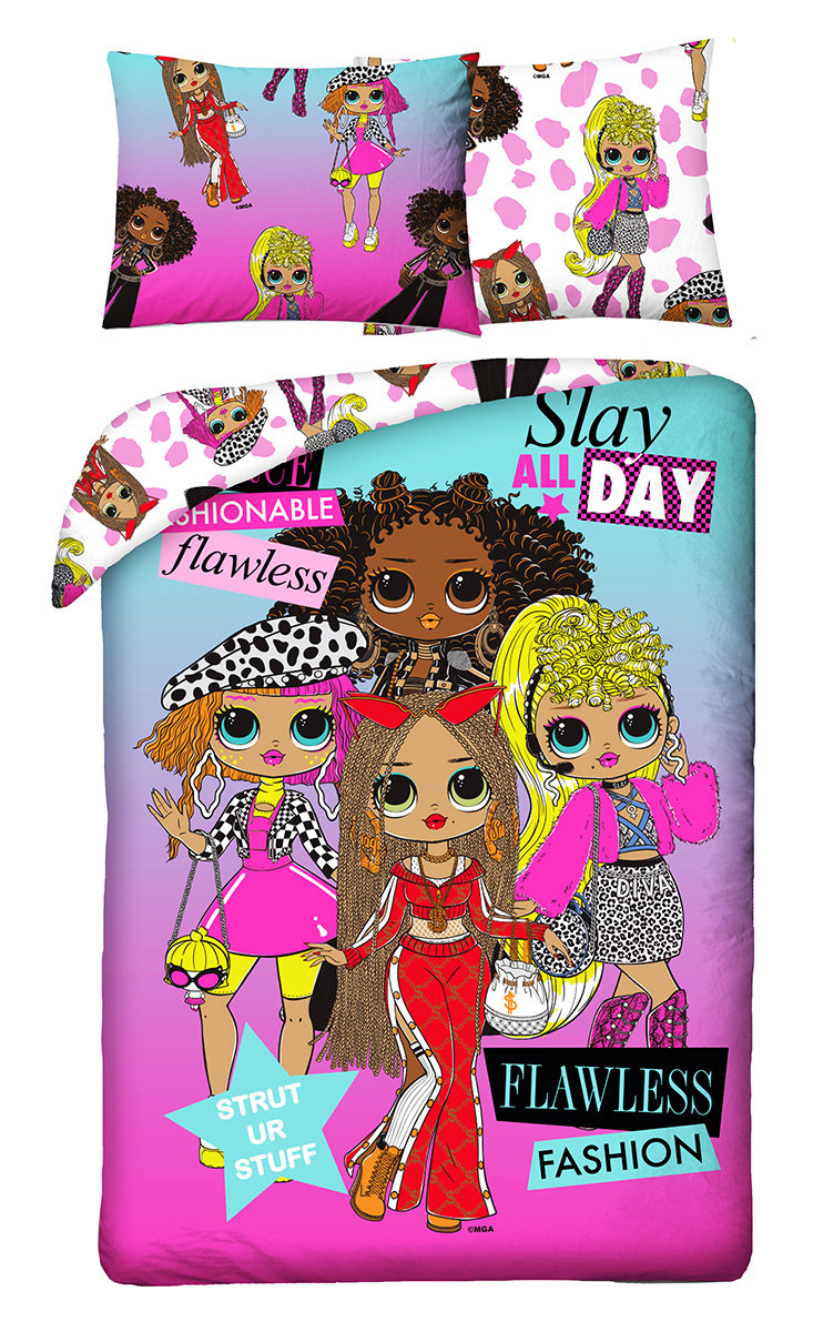 Halantex, Pościel dziecięca, bawełniana, LOL OMG, 140x200 cm