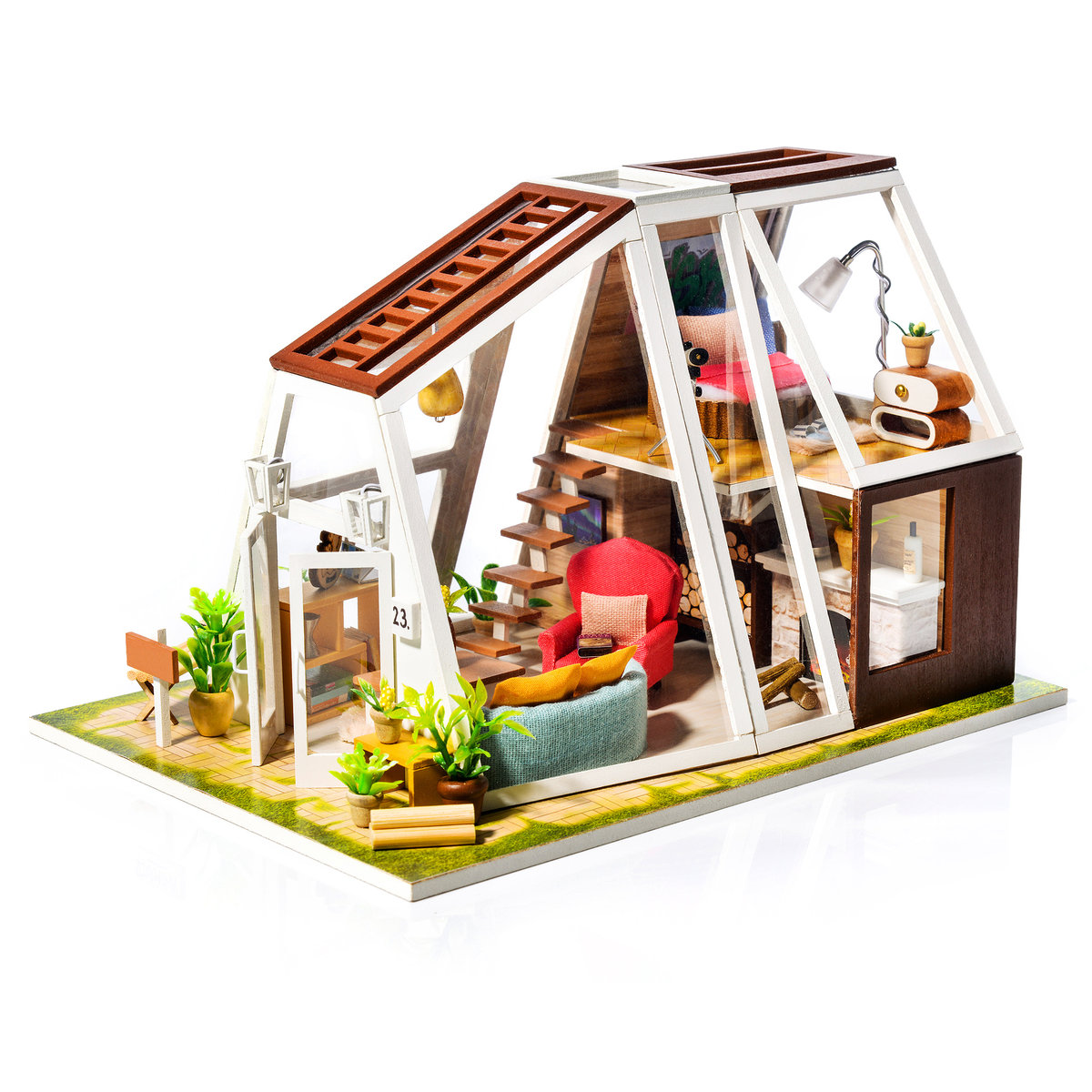 Składany Drewniany Model LED Peter's Dream House - Nice-idea.pl