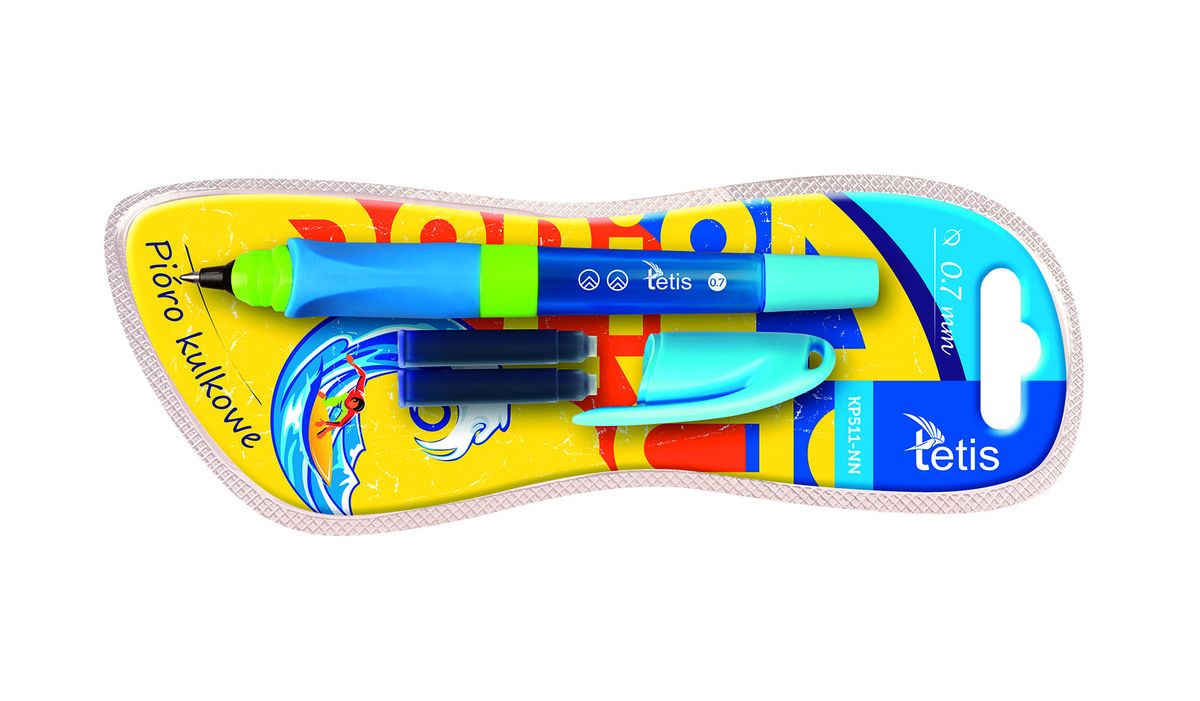 TETIS Pióro kulkowe niebieskie KP511-NN