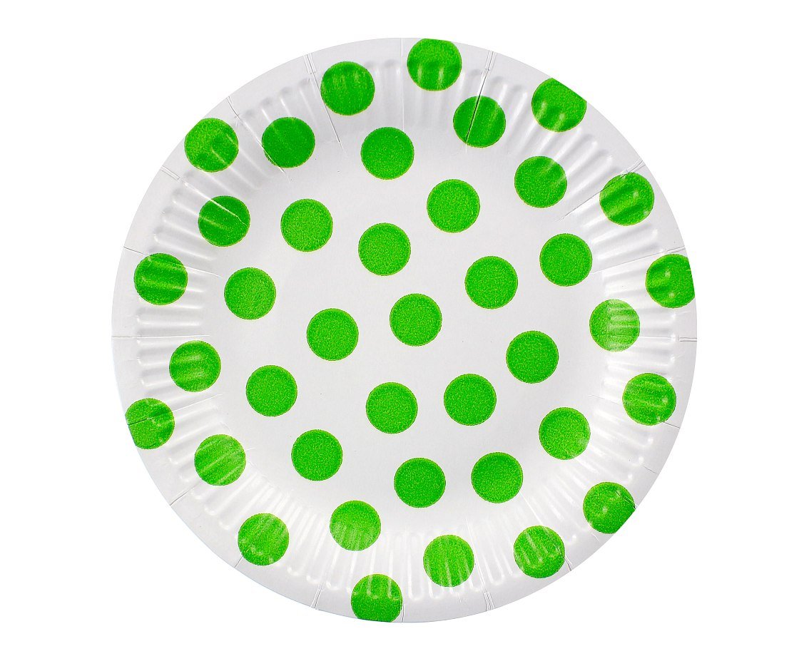 Talerzyki papierowe Groszki pistacjowe18cm 6szt. - Godan