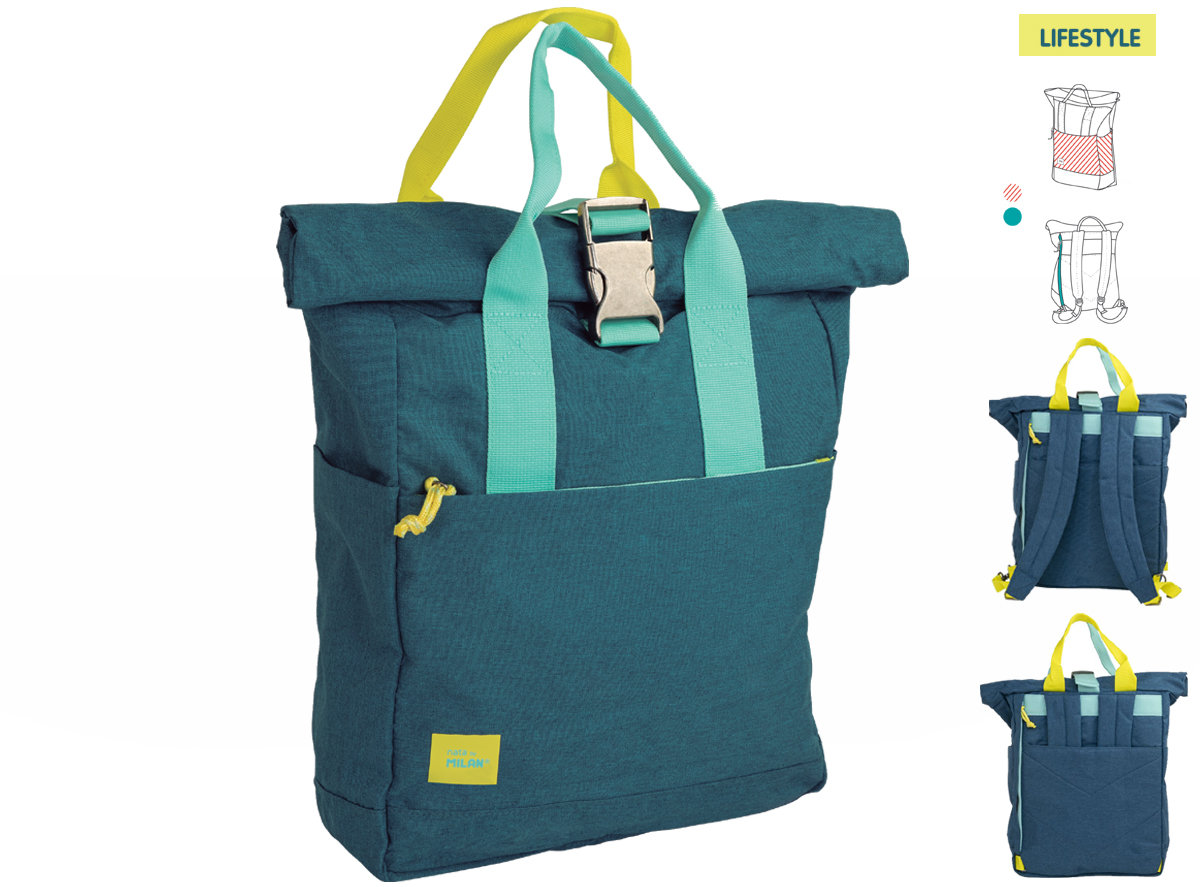 Plecak Milan LIFESTYLE 10l zielono-niebieski