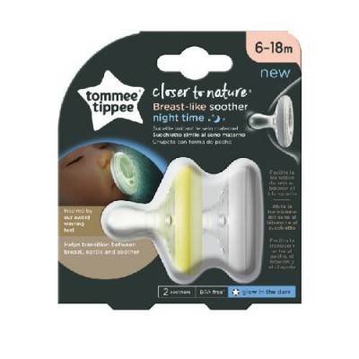 Tommee Tippee CTN smoczek uspokajający breast-like sooter night 6-18 m, 2 sztuki Duży wybór produktów | Darmowa dostawa od 119.99zł | Szybka wysyłka do 2 dni roboczych! | 9097633