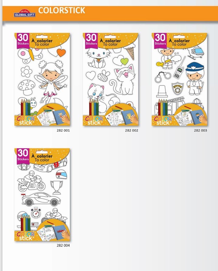 Global Gift, Zestaw naklejek do kolorowania