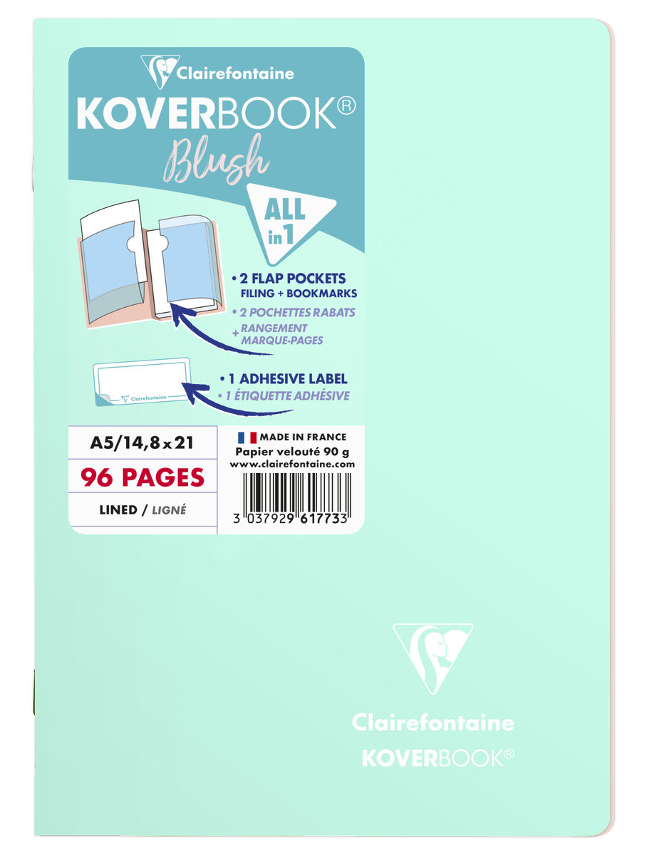 Zeszyt A5 48K linia Koverbook BLUSH PP lilac 1 sztuka - Clairefontaine