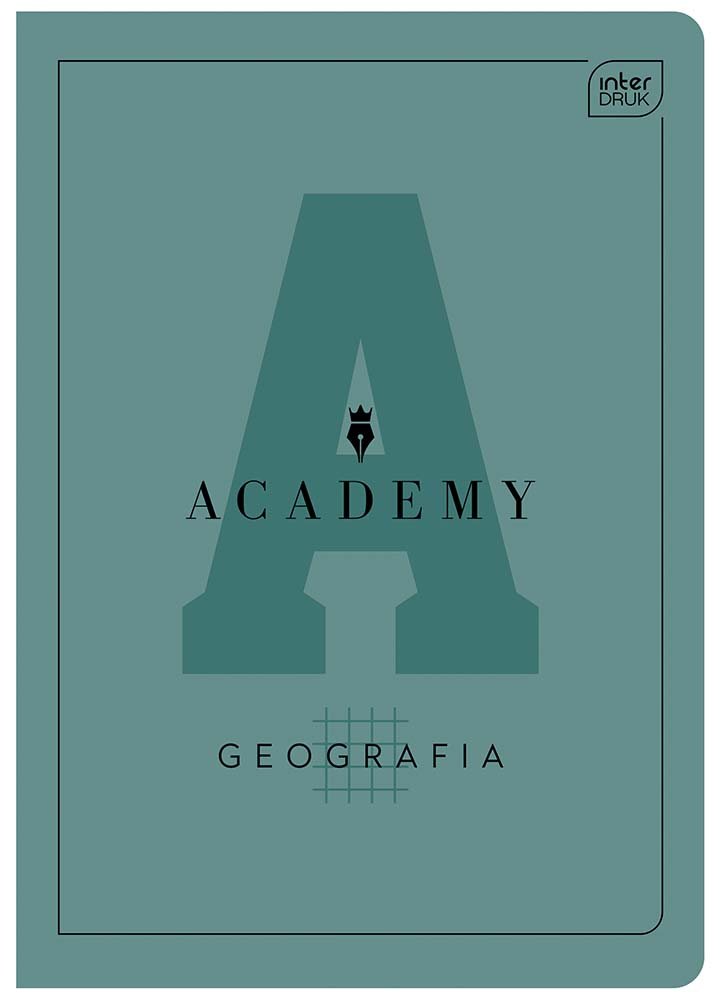 Academy, Zeszyt A5 60 kartek, kratka, Geografia