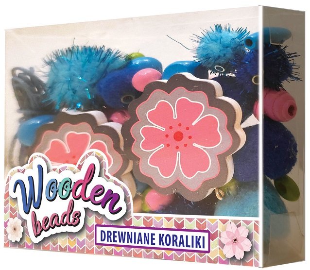 Koraliki drewniane małe niebieskie - STnux