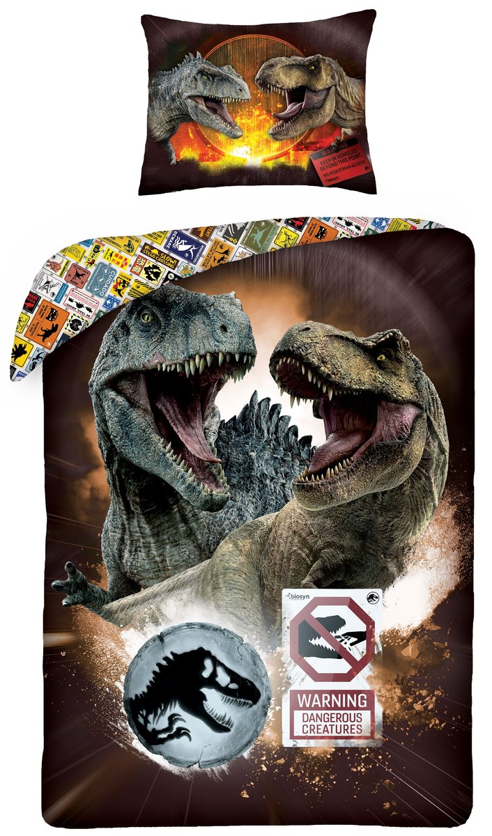 Pościel bawełniana Jurassic World Dominion JW-9109BL