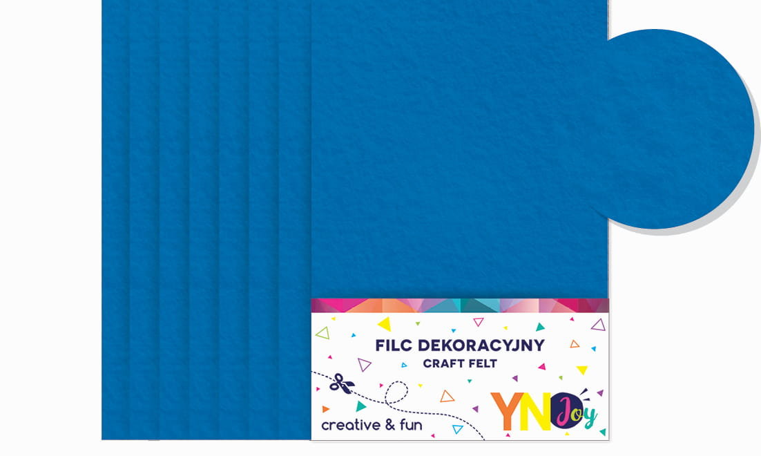 Filc dekoracyjny niebieski (8) YN JOY