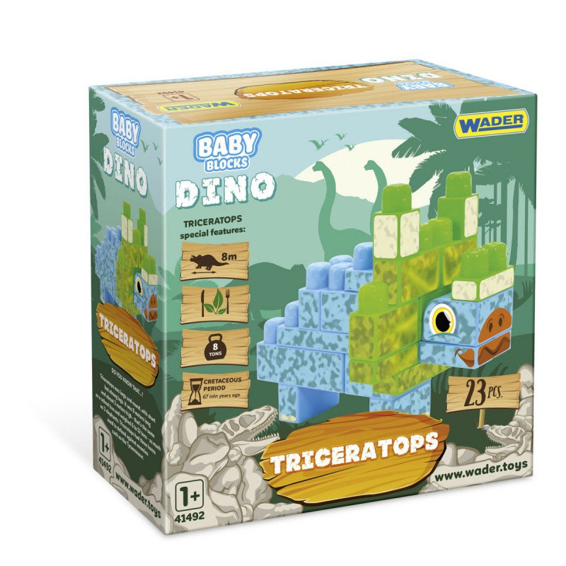 Wader Baby Blocks Dino klocki Triceratops