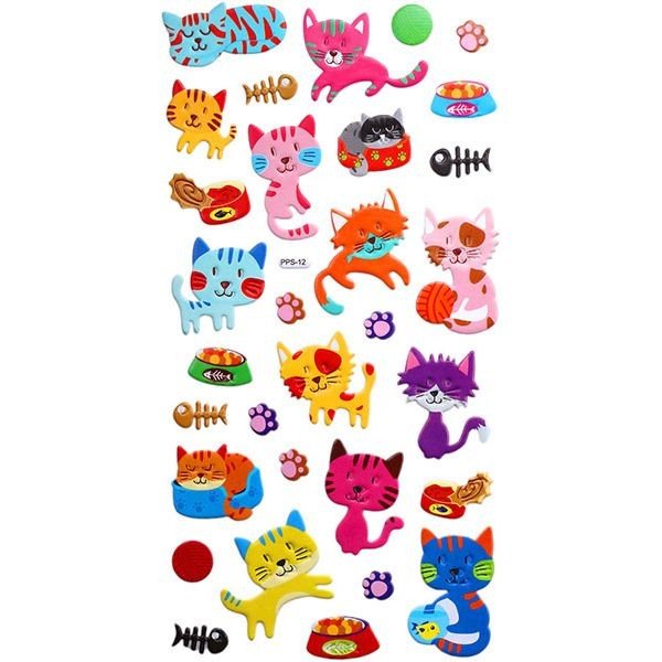 Naklejki wypukłe koty 31szt Nowa