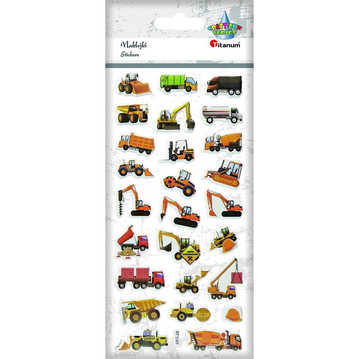 Naklejki wypukłe miękkie maszyny budowlane 26szt Nowa