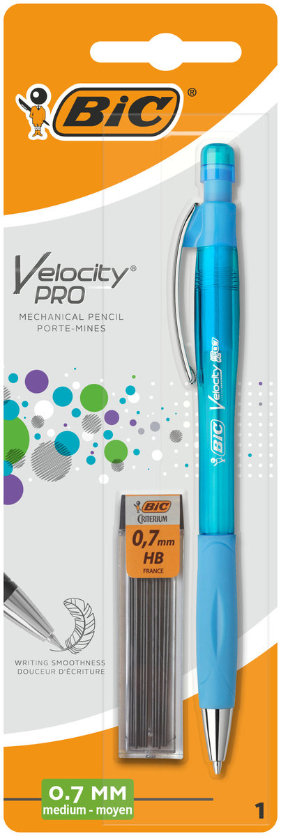 Bic Ołówek z gumką Velocity PRO 0.7mm MMP + rysiki 1 szt. mix. blister