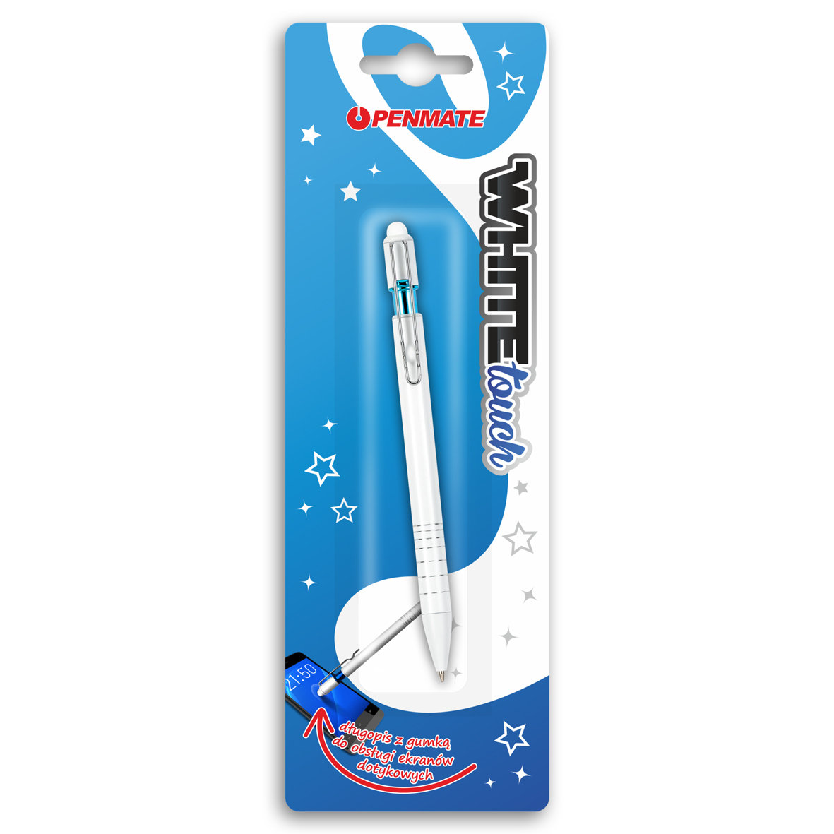PENMATE Długopis metalowy white touch Penmate blister